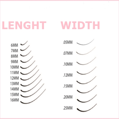 eyelash extension style chart